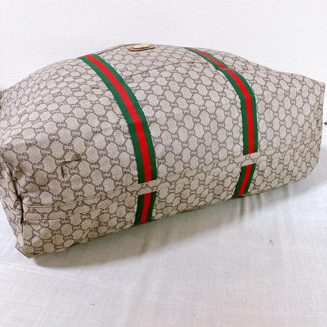 673 グッチ　GGスプリーム GGキャンバス ボストンバッグ　トートバッグ