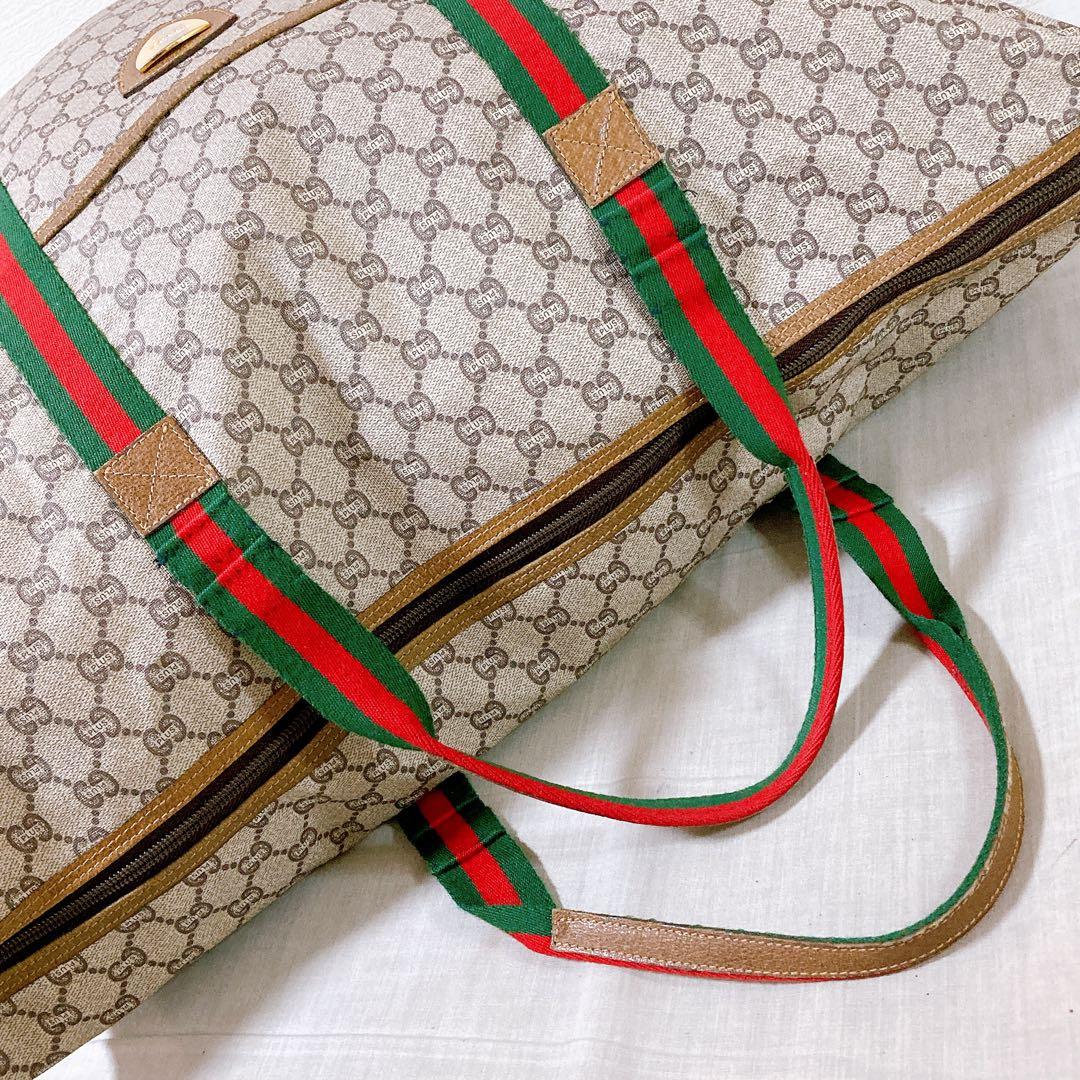 673 グッチ　GGスプリーム GGキャンバス ボストンバッグ　トートバッグ