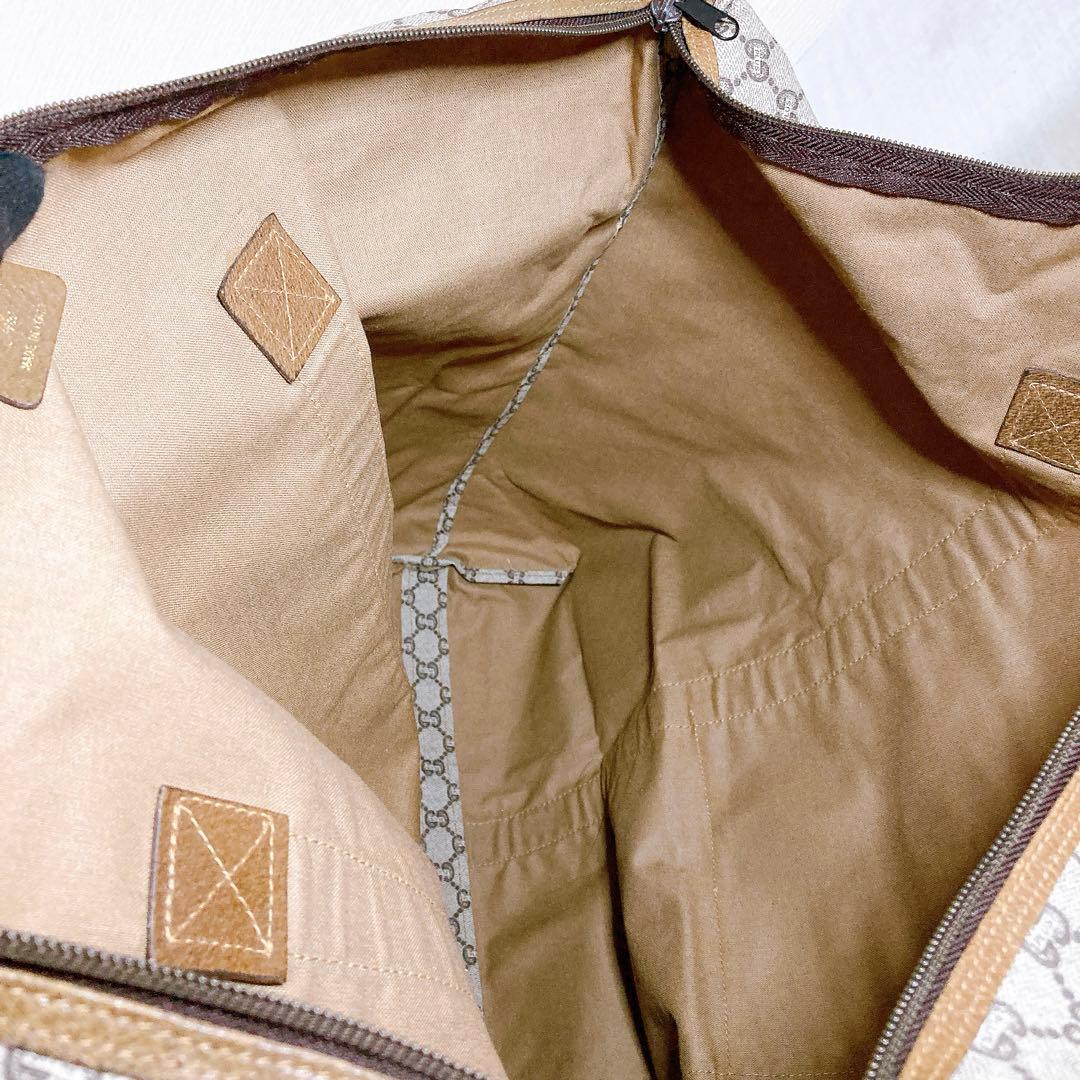 673 グッチ　GGスプリーム GGキャンバス ボストンバッグ　トートバッグ