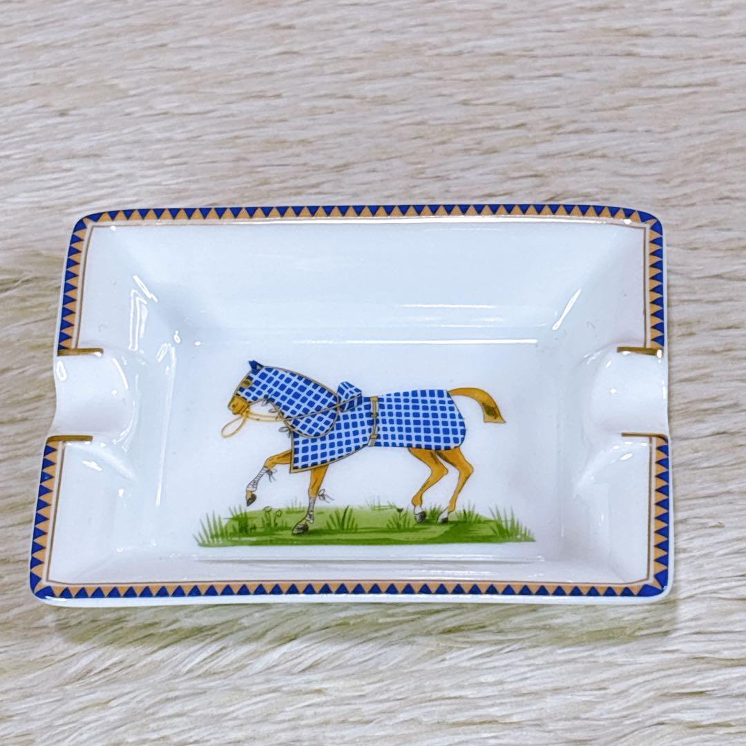 ✨新品・未使用✨HERMES エルメスアッシュトレイ灰皿4客セット馬デザイン