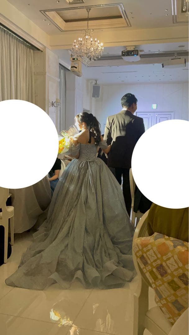 ウェディングドレス　カラードレス　ブルー　オクサーナムハ