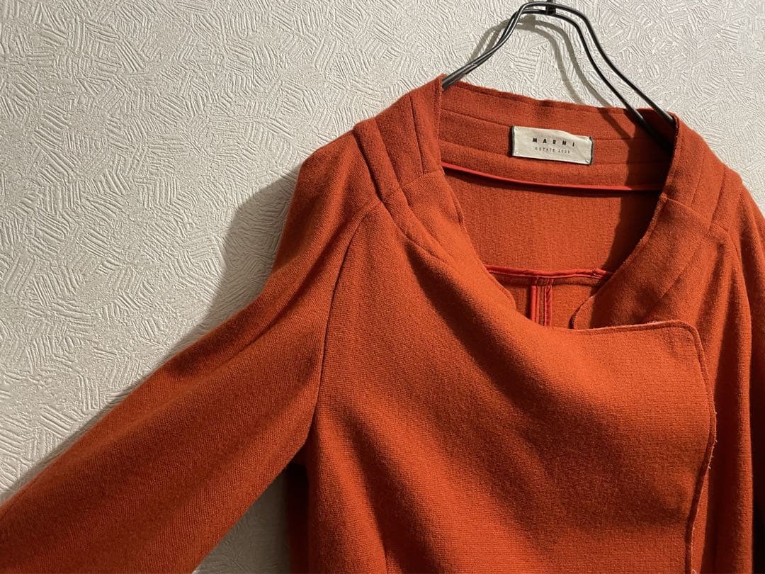 MARNI スタンドカラー ジャケット / マルニ ウール ダブル カットオフ