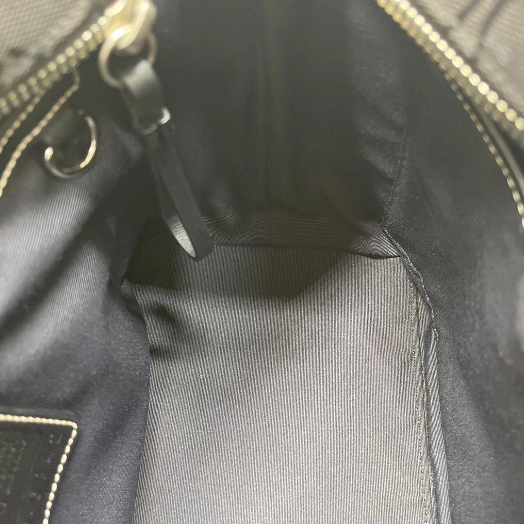 美品 COACH コーチ トートバッグ シグネチャーキャンバス6042 ブラック