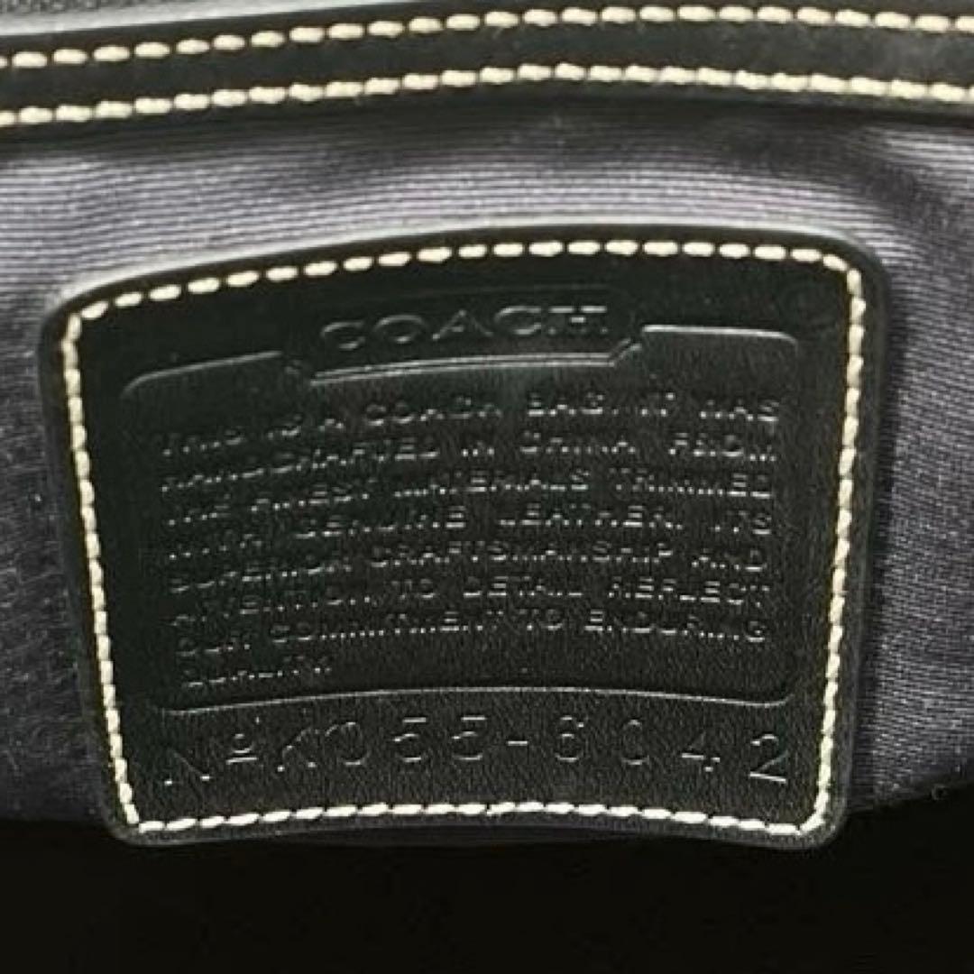 美品 COACH コーチ トートバッグ シグネチャーキャンバス6042 ブラック