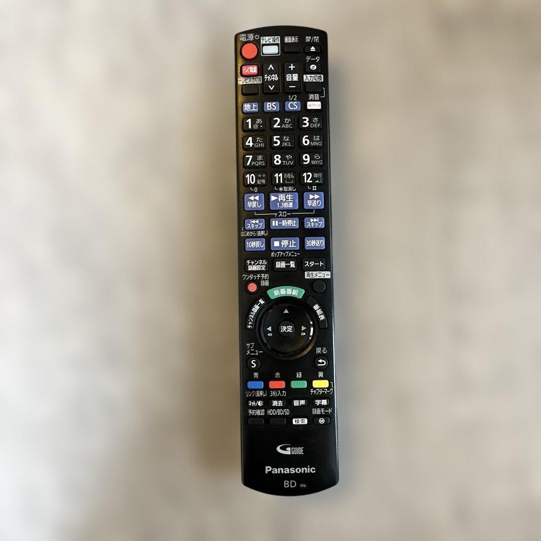 リモコン訳あり・Panasonic 6ch全自動録画ブルーレイディスクレコーダー
