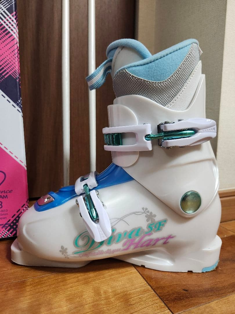 子供スキー板セット　スキー板138cm ブーツ 23cm ストック　95cm