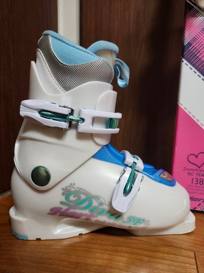 子供スキー板セット　スキー板138cm ブーツ 23cm ストック　95cm