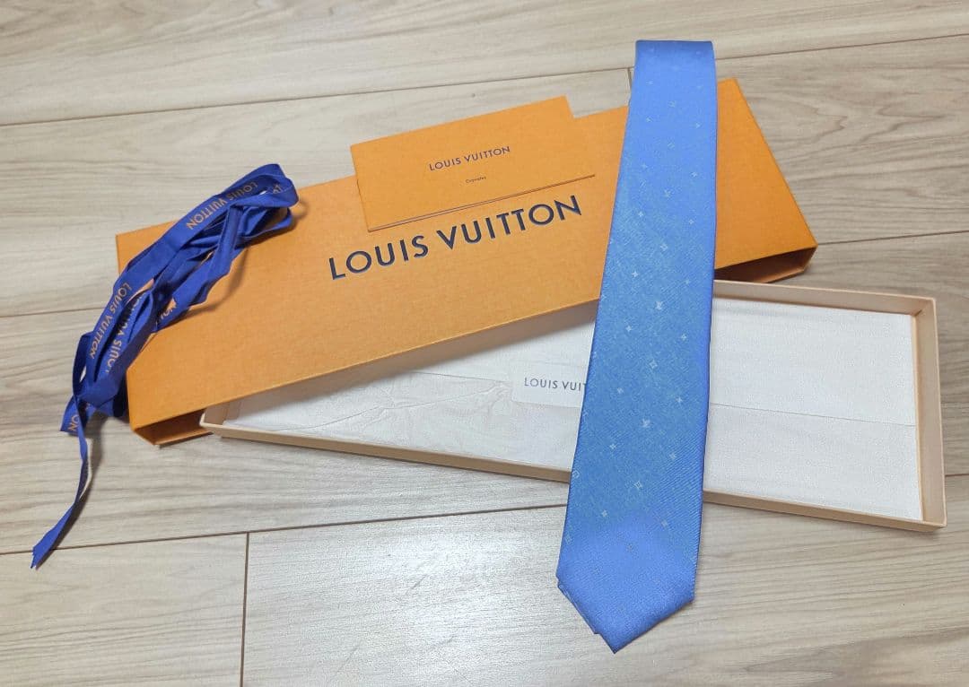 LOUIS VUITTON ネクタイ ネイビー 7cm