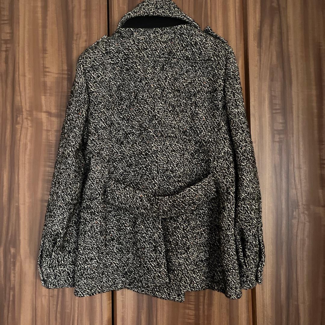 セリーヌ　ツイード　Pコート