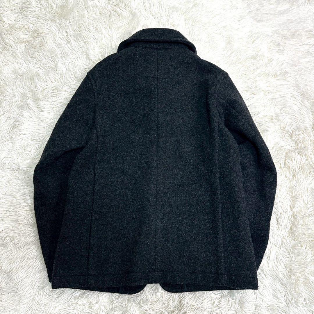 極美品 ダントン メルトンウールジャケット くるみボタン ダークグレー 38