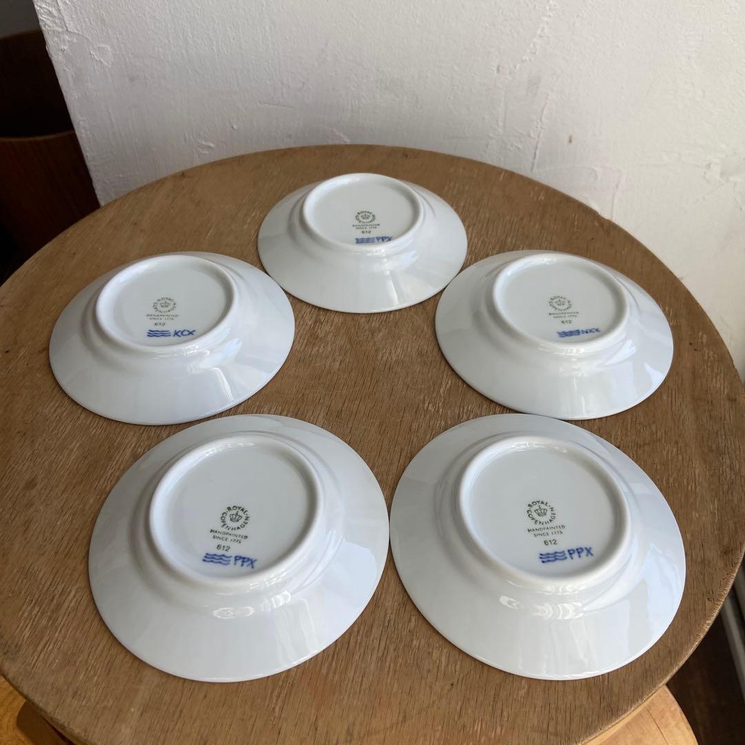 新品未使用 ロイヤルコペンハーゲン プリンセスブルー プレート 5枚セット