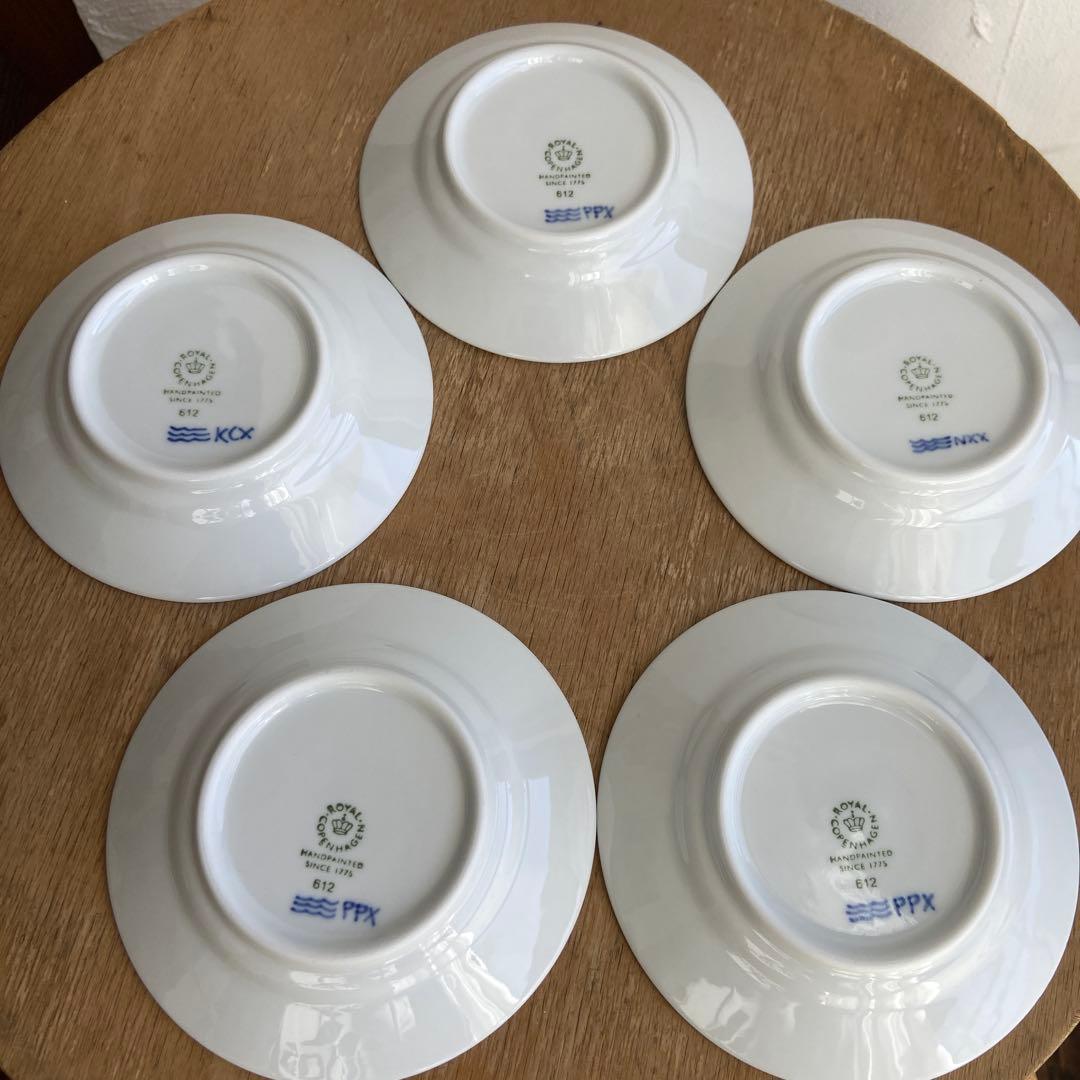 新品未使用 ロイヤルコペンハーゲン プリンセスブルー プレート 5枚セット