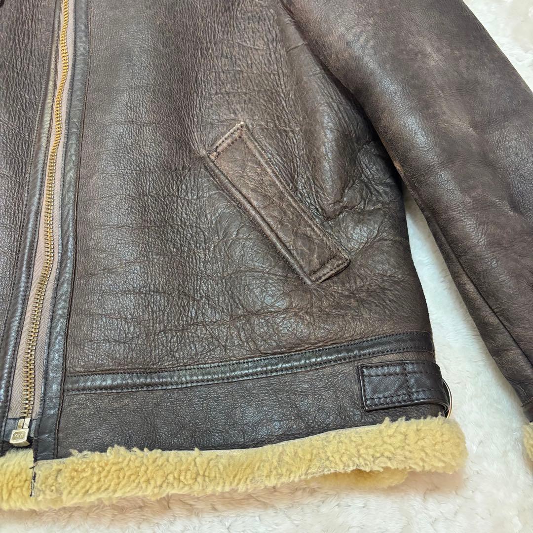 【激レア・美品】B-3 ムートンフライトジャケットL 極厚　短丈　Y2K