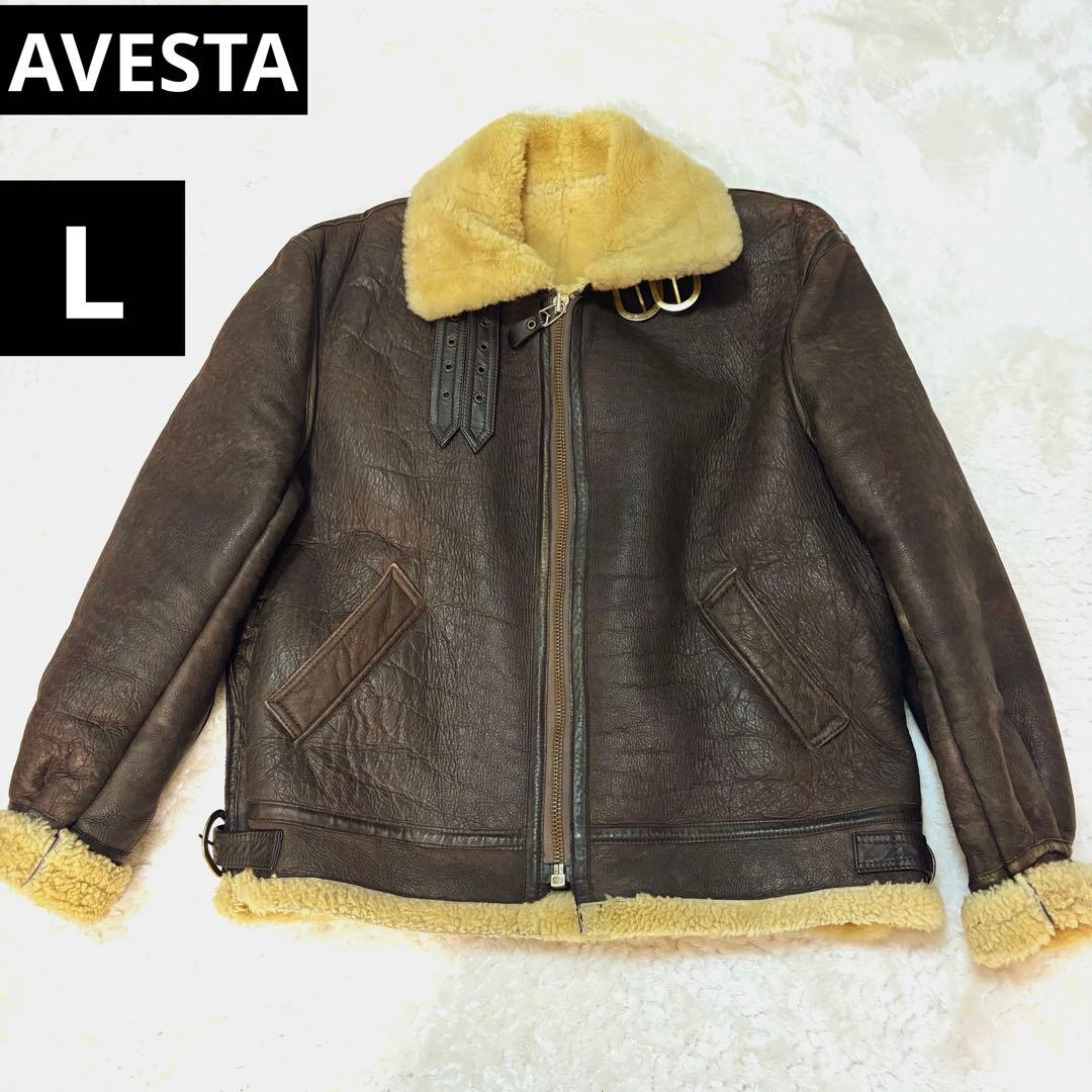 【激レア・美品】B-3 ムートンフライトジャケットL 極厚　短丈　Y2K