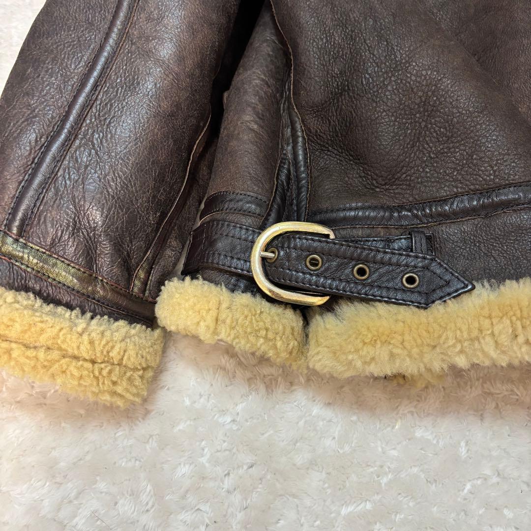 【激レア・美品】B-3 ムートンフライトジャケットL 極厚　短丈　Y2K