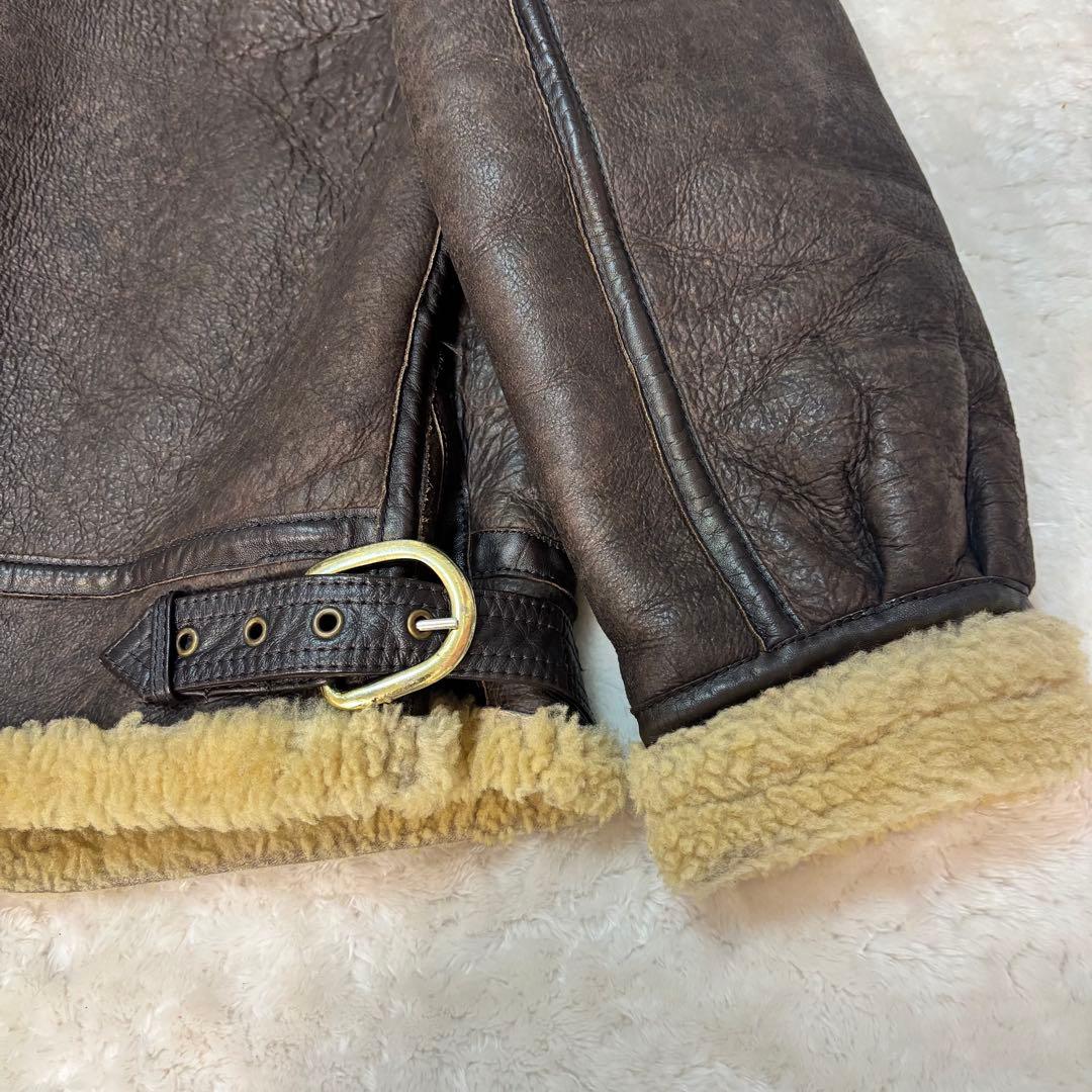 【激レア・美品】B-3 ムートンフライトジャケットL 極厚　短丈　Y2K