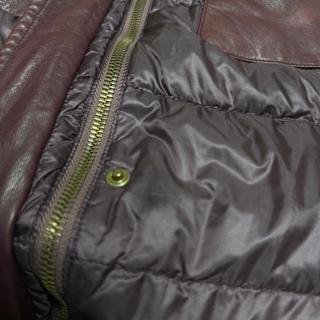 RALPH LAUREN PURPLE LABEL レザー　ファーダウンベスト