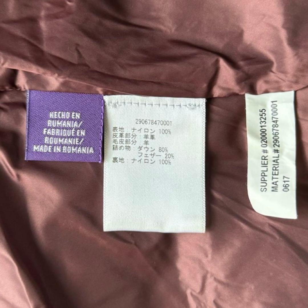 RALPH LAUREN PURPLE LABEL レザー　ファーダウンベスト