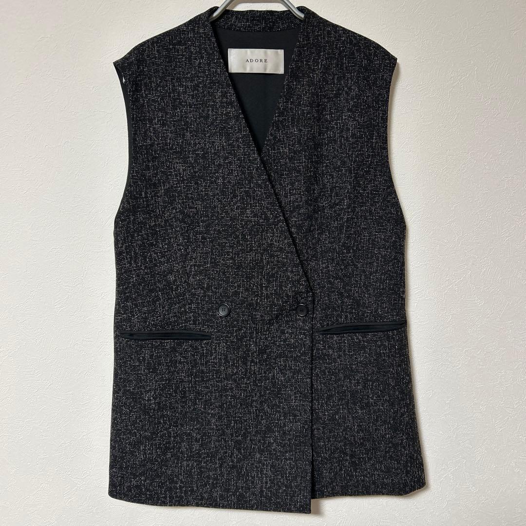 最終値下げ　ADORE アドーア ファインツイードベスト ジレ パンツ セット
