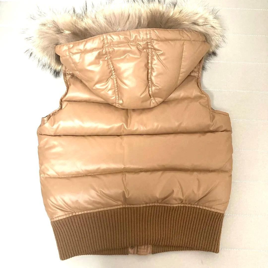 【Mimi】バーバリー　ブルーレーベル　ベージュ フード付きダウンベスト