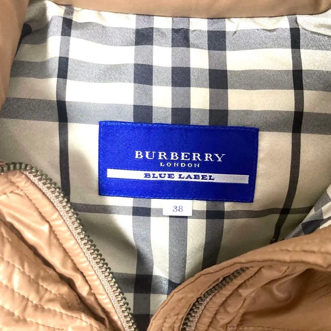 【Mimi】バーバリー　ブルーレーベル　ベージュ フード付きダウンベスト