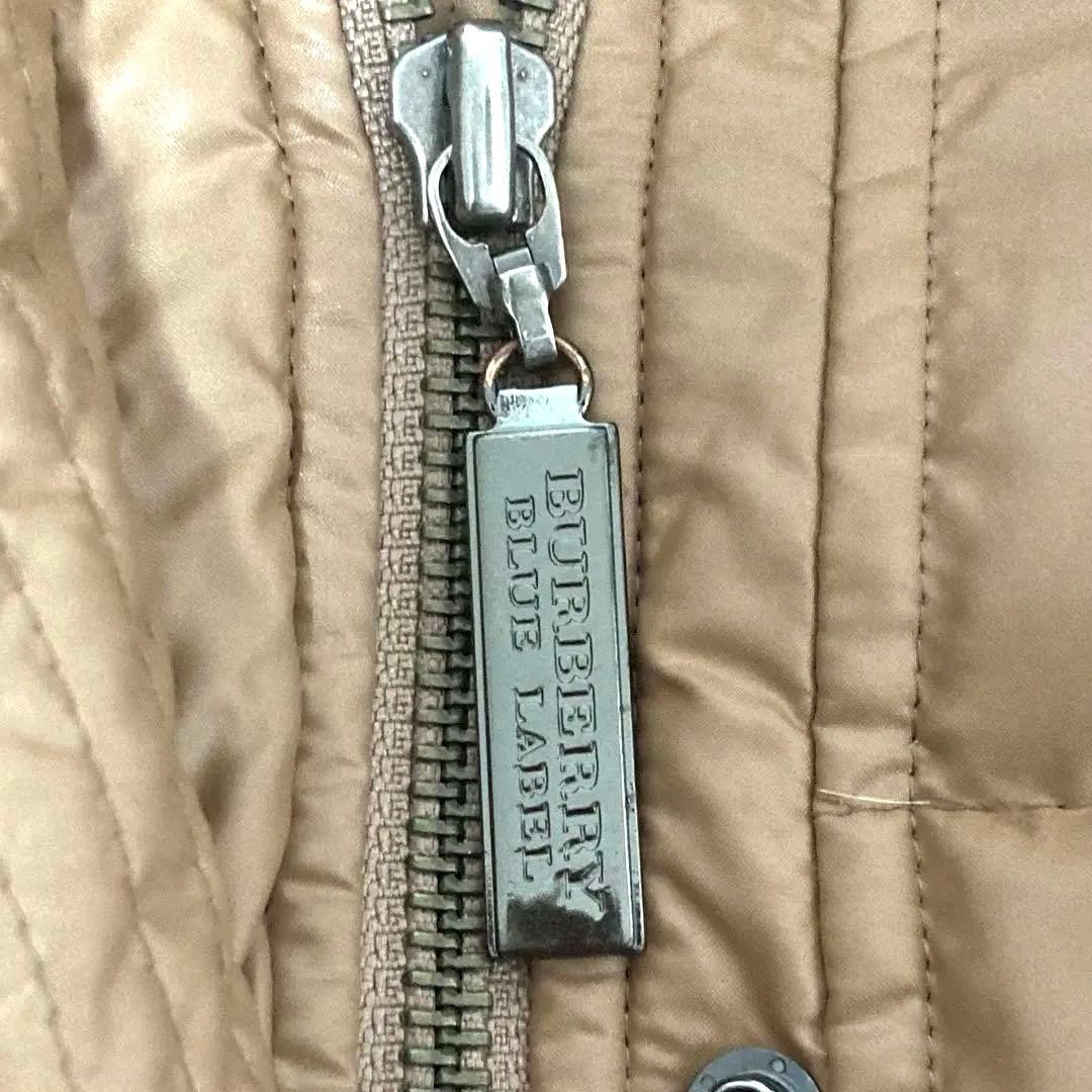 【Mimi】バーバリー　ブルーレーベル　ベージュ フード付きダウンベスト