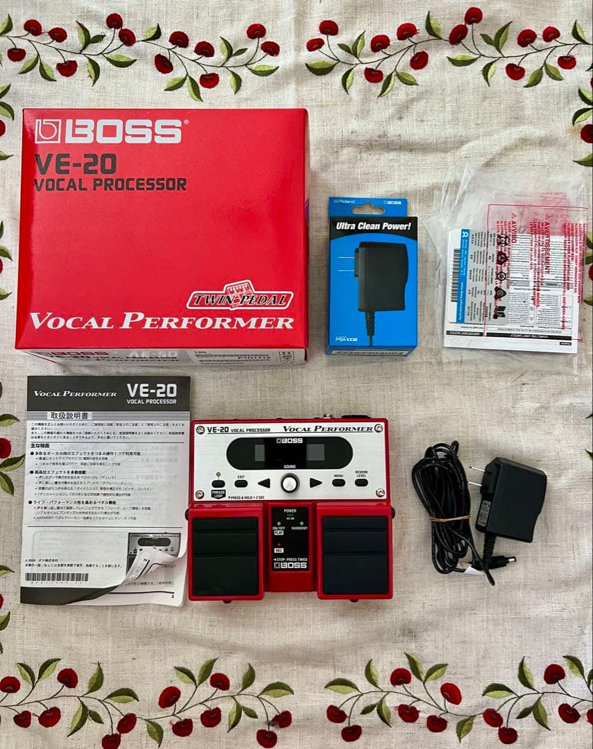 美品！フルセット！BOSS VE-20 ボーカルエフェクター＆アダプター