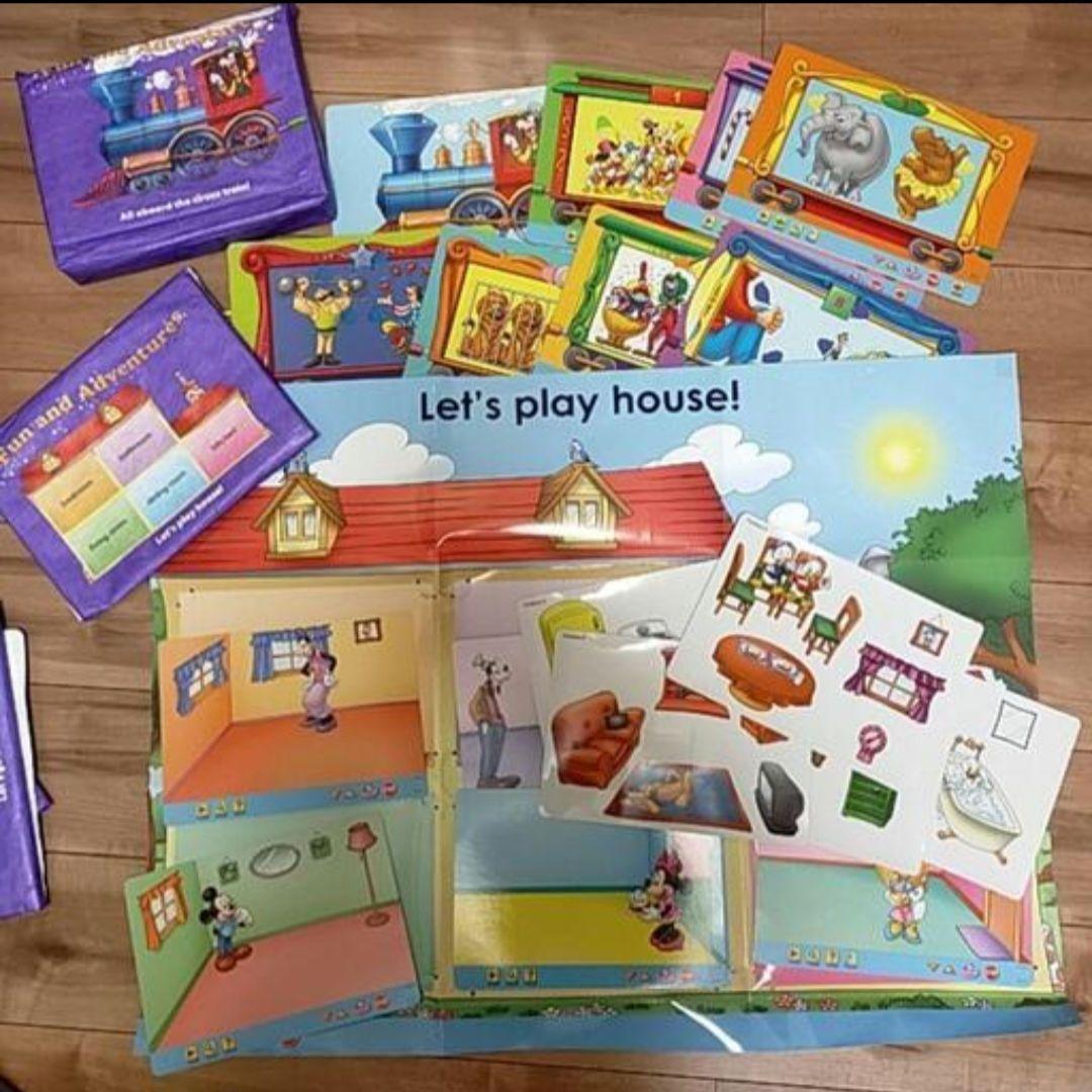 ディズニー英語教材♡ミッキーマジックペンアドベンチャーセット(シール全てあり)