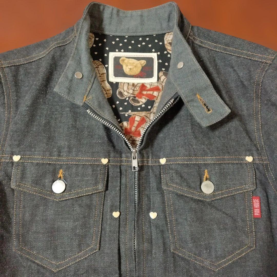【希少】ベアー柄裏地 デニムジャケット L 1点物