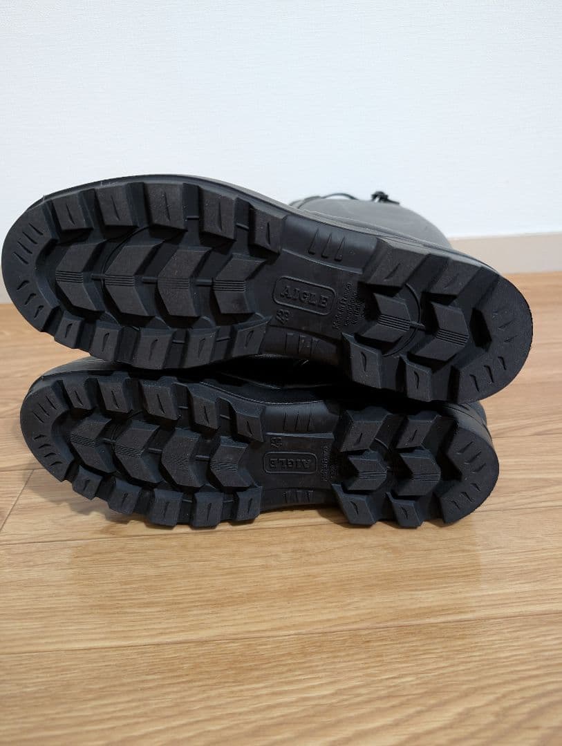 AIGLE ダークグリーン 長靴 バックル付き