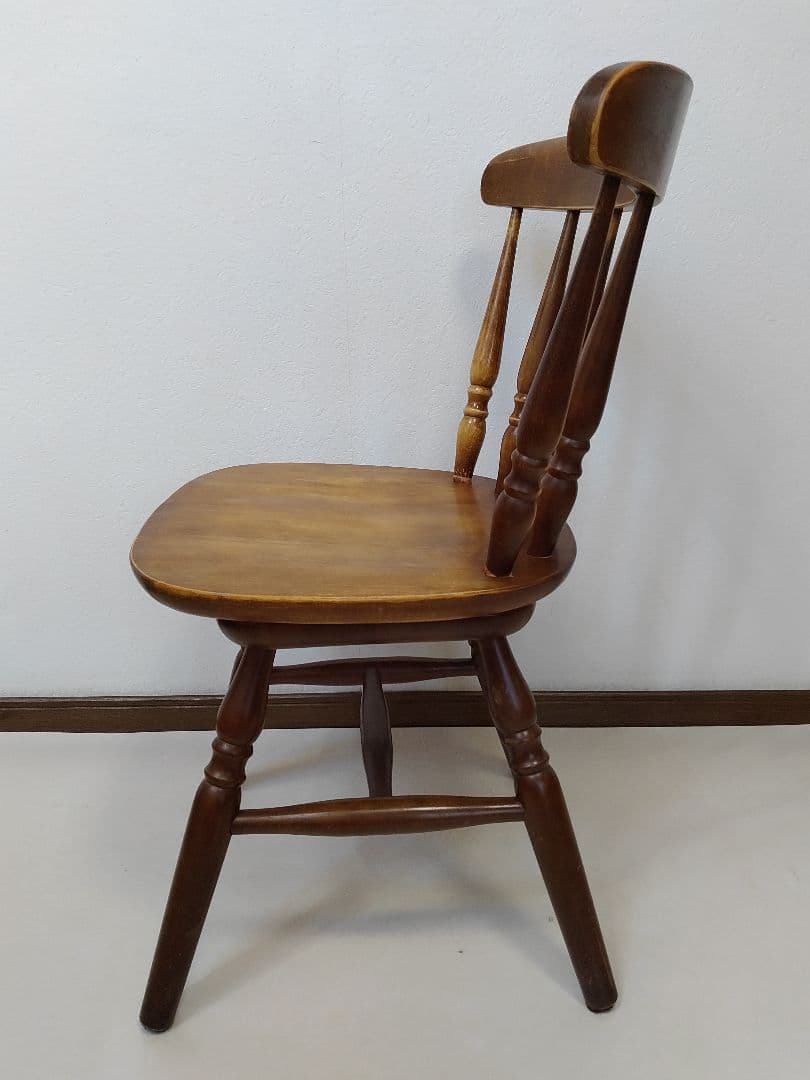 ウィンザーチェア 木製 回転チェア レトロ 回転式 ダイニングチェア