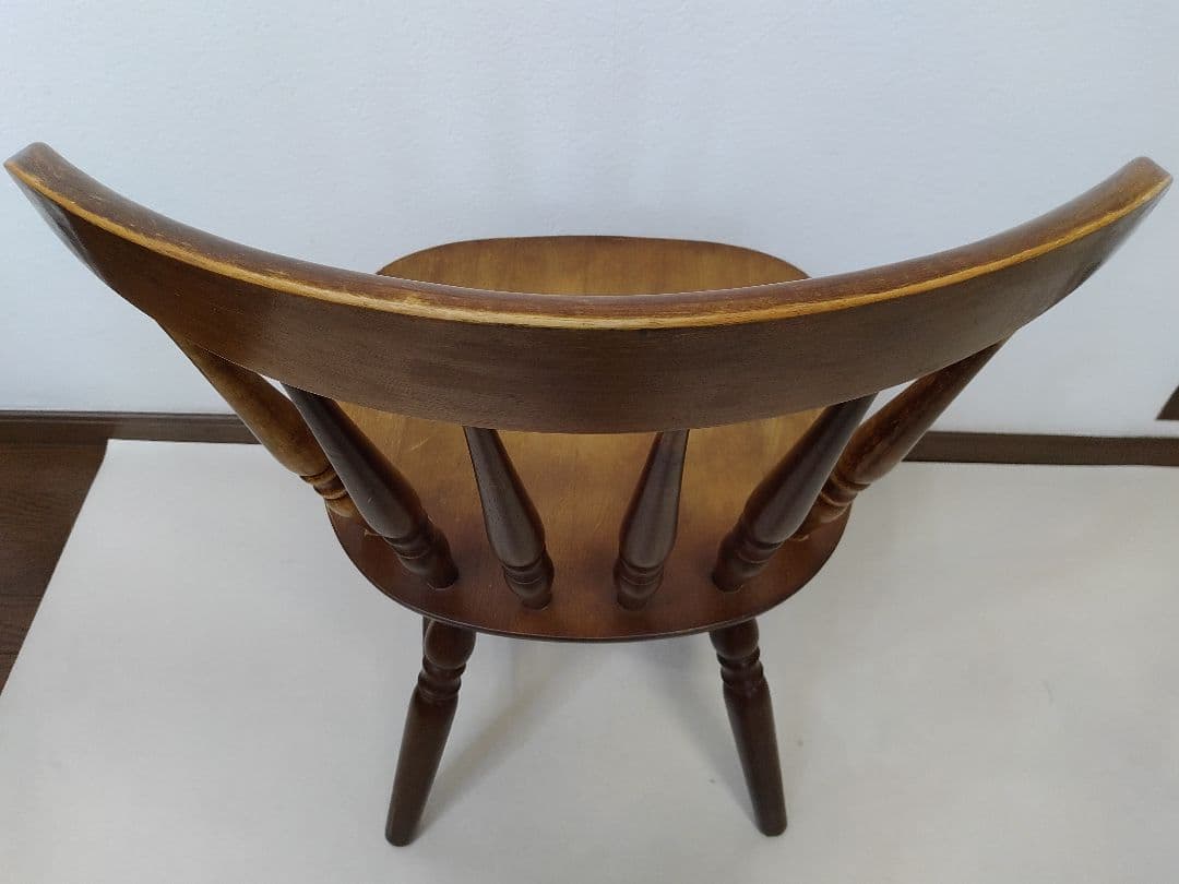 ウィンザーチェア 木製 回転チェア レトロ 回転式 ダイニングチェア