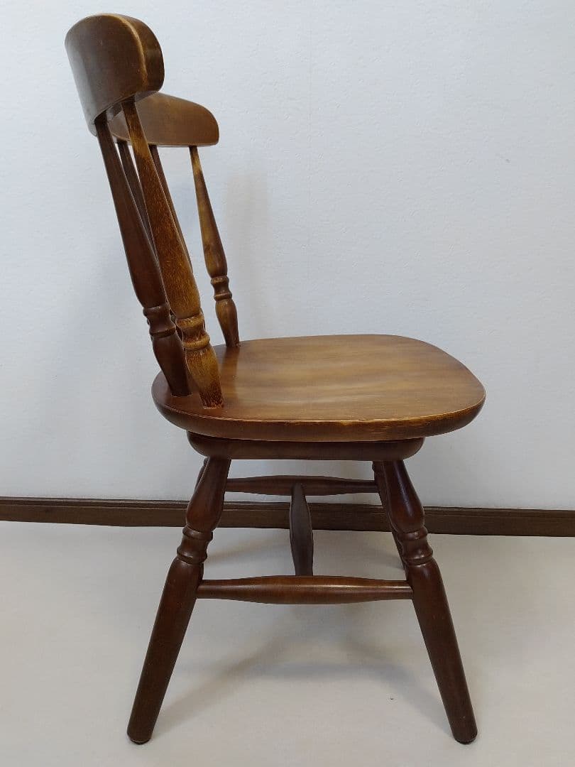 ウィンザーチェア 木製 回転チェア レトロ 回転式 ダイニングチェア