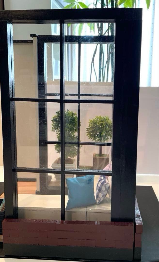 ドールハウス　撮影背景ボード　ハンドメイド　ミニチュア☆コーナールーム＆チェア☆