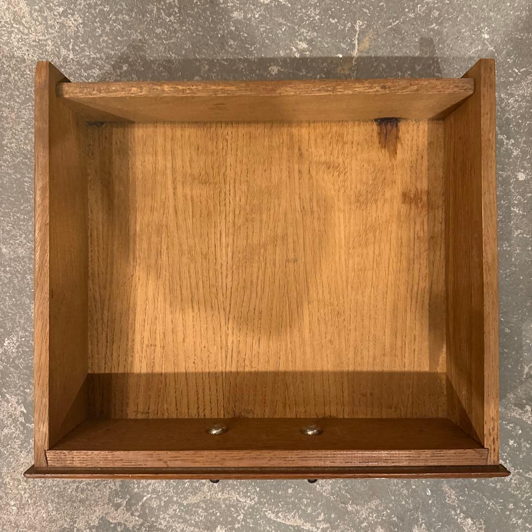 ヴィンテージ　木製サイドテーブル　引き出し付き