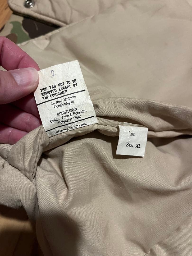 ダックハンターカモ ダウンベスト 70s リバーシブル USA ビンテージ