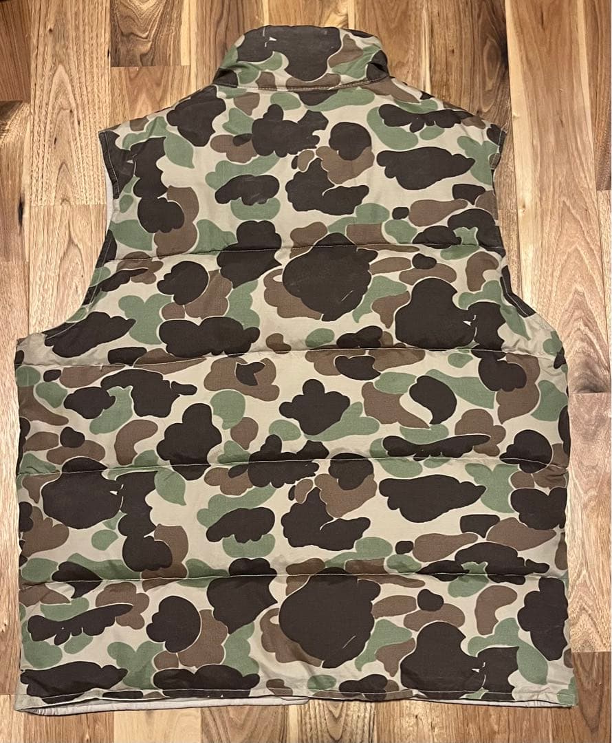 ダックハンターカモ ダウンベスト 70s リバーシブル USA ビンテージ