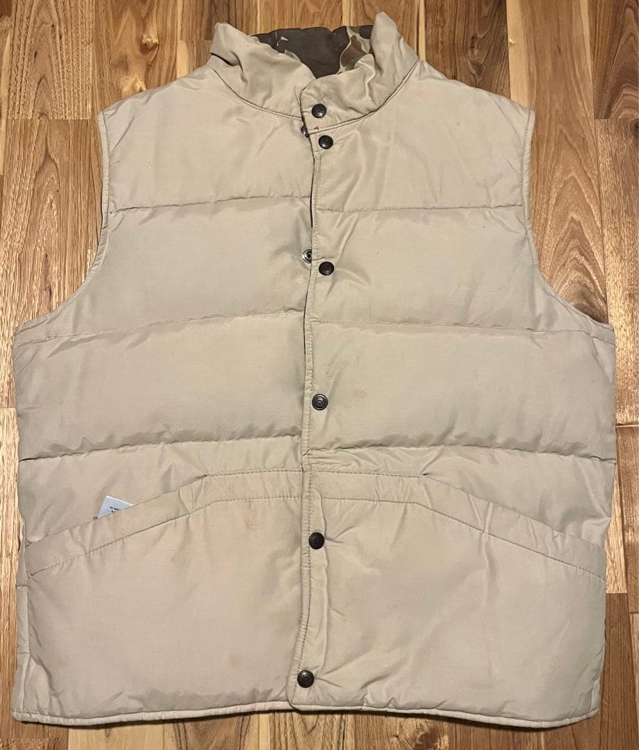 ダックハンターカモ ダウンベスト 70s リバーシブル USA ビンテージ