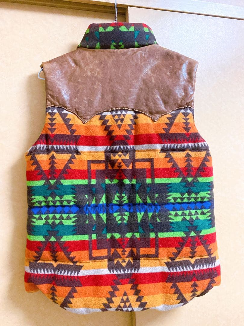 ポロ ラルフローレン レディース レザー ネイティブ インディアン ダウンベスト