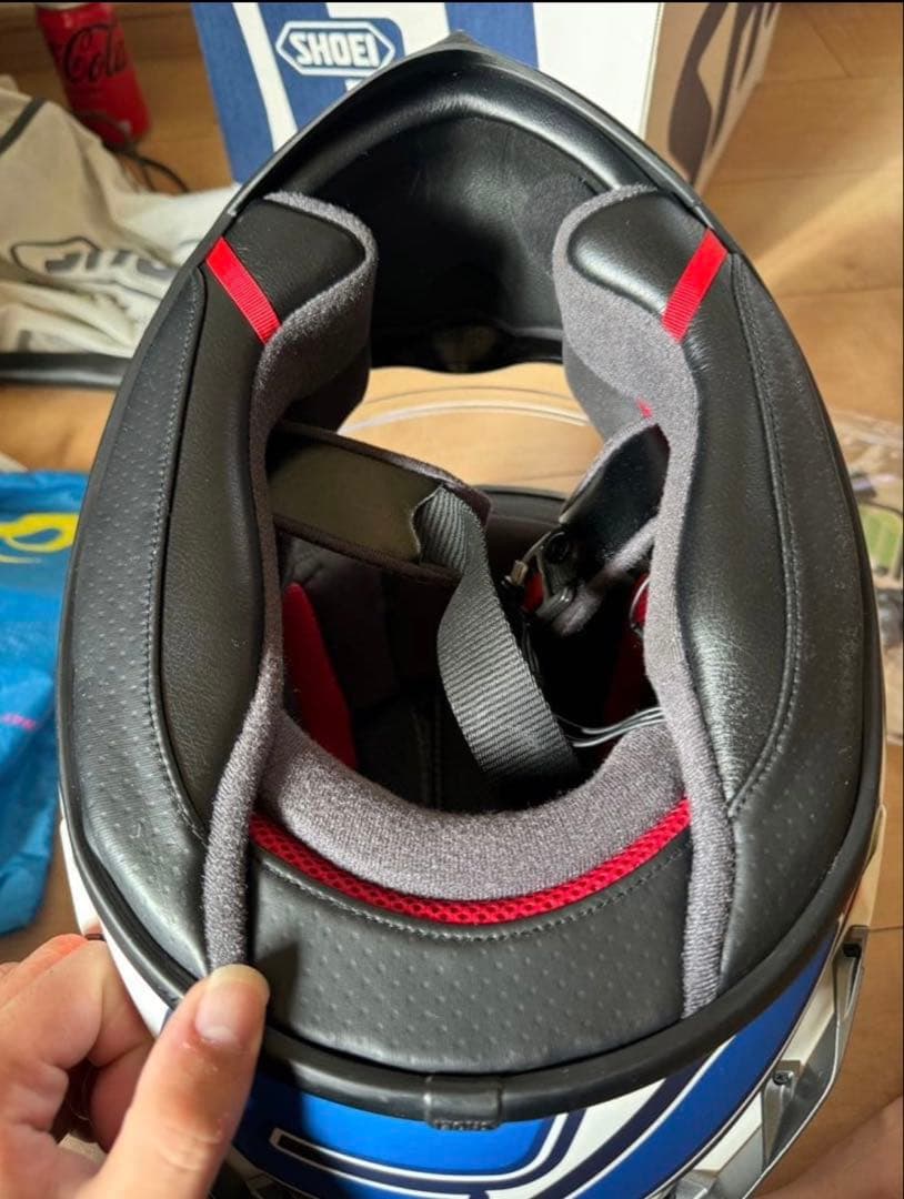 SHOEI フルフェイスヘルメット 青/白/オレンジ