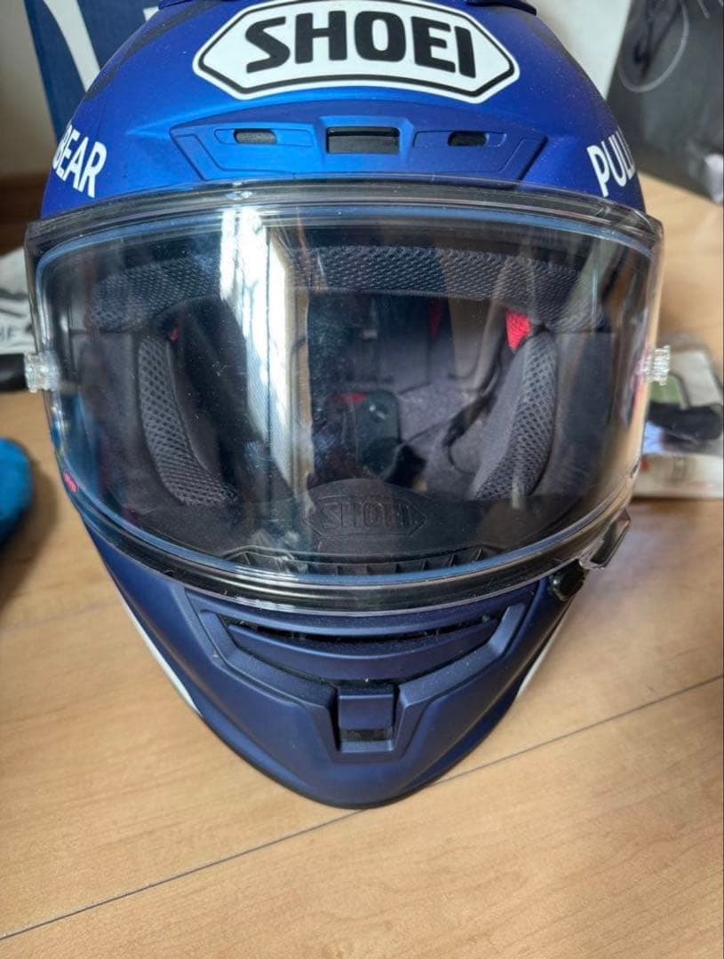 SHOEI フルフェイスヘルメット 青/白/オレンジ