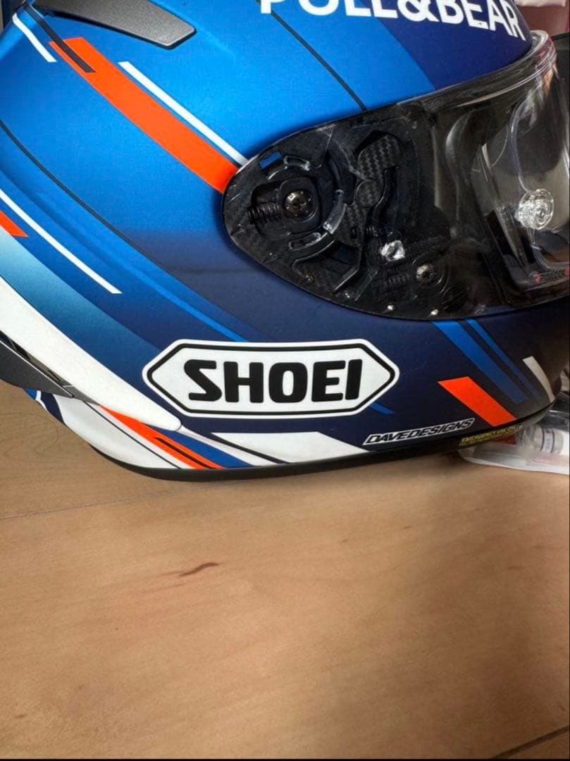 SHOEI フルフェイスヘルメット 青/白/オレンジ