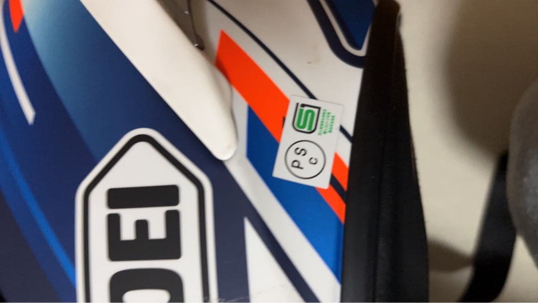 SHOEI フルフェイスヘルメット 青/白/オレンジ