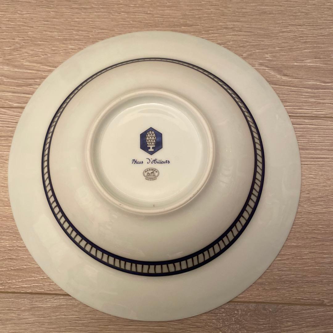 り*こ様 エルメス　お皿　ブルーダイユール