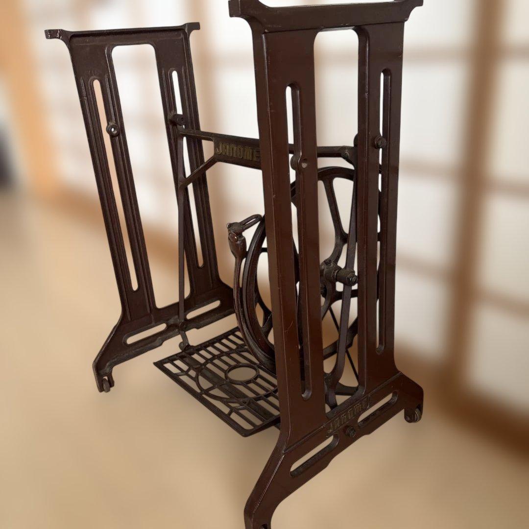 JANOME ジャノメ ミシン台　脚のみ アンティーク　ダークブラウン