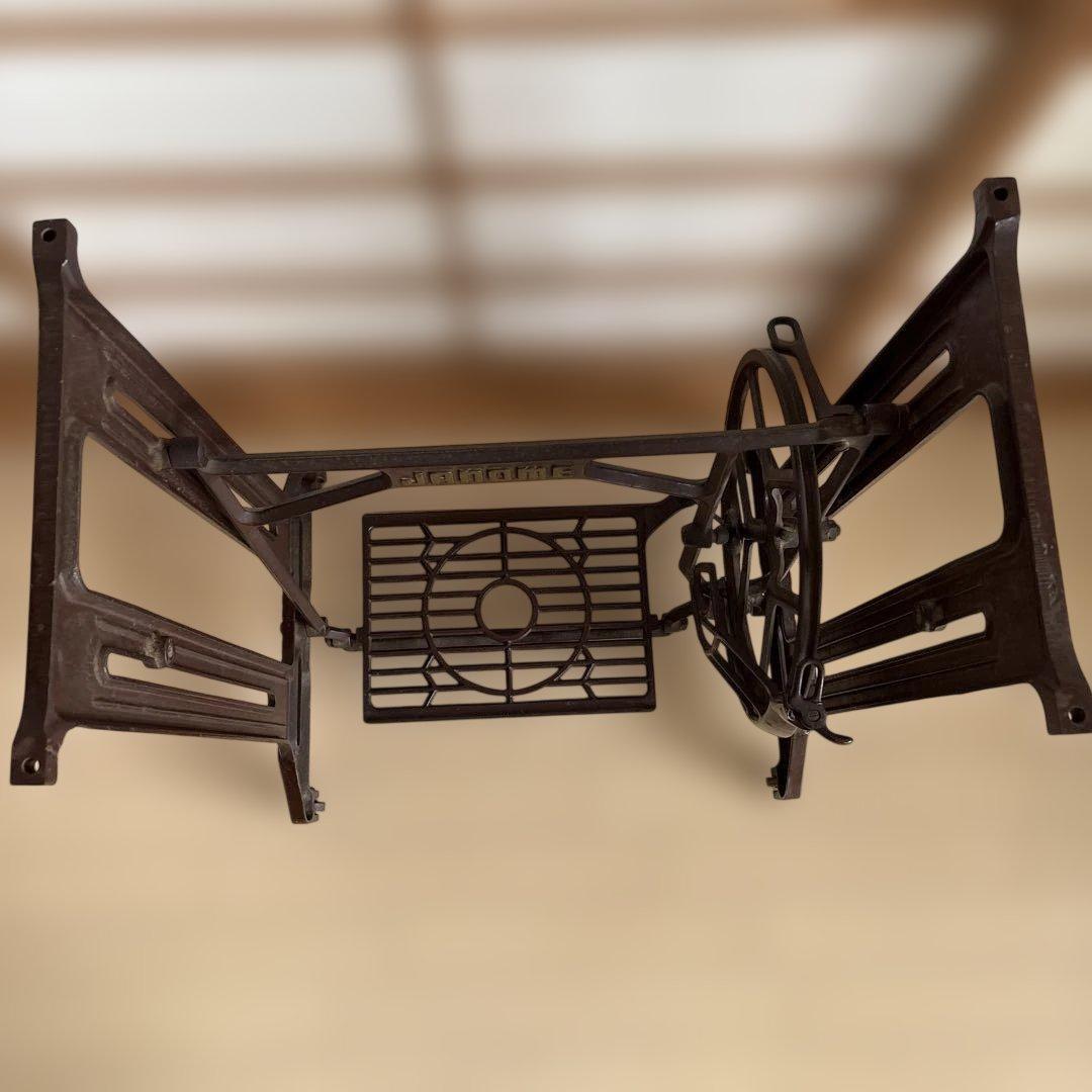 JANOME ジャノメ ミシン台　脚のみ アンティーク　ダークブラウン