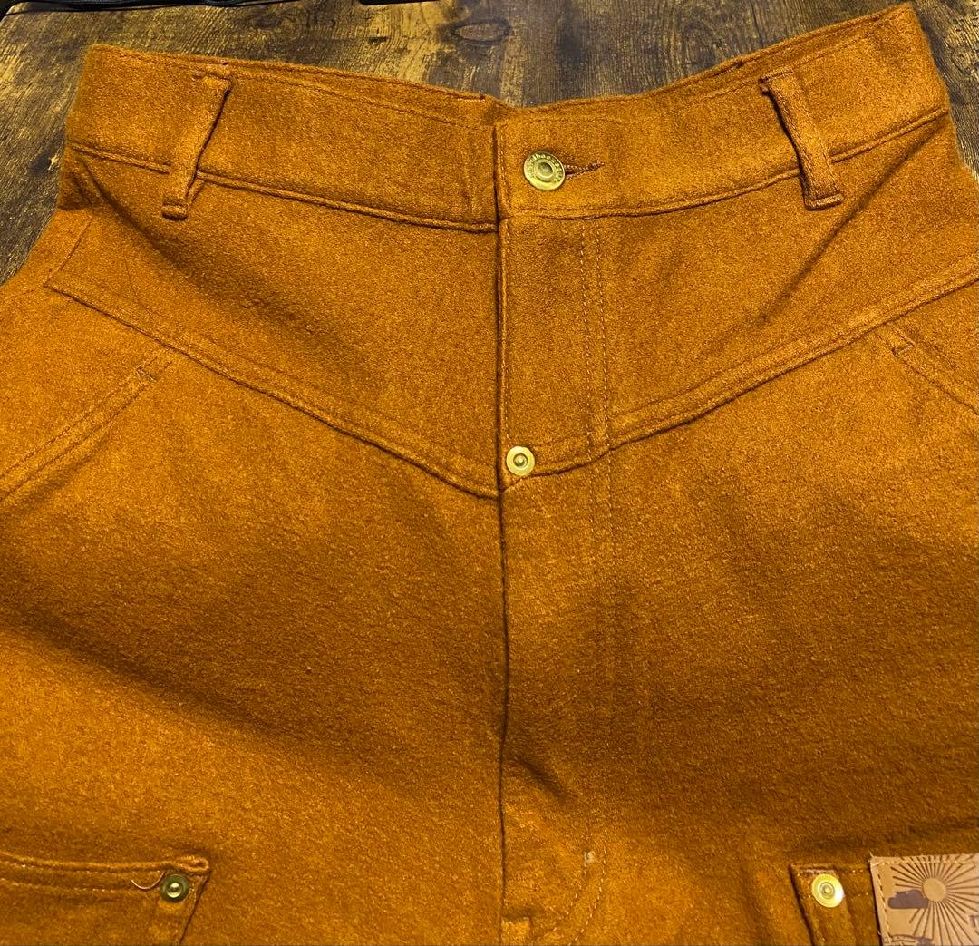 希少珍品　試着のみmercibeaucoup WOOLサルエルパンツ　革パッチ