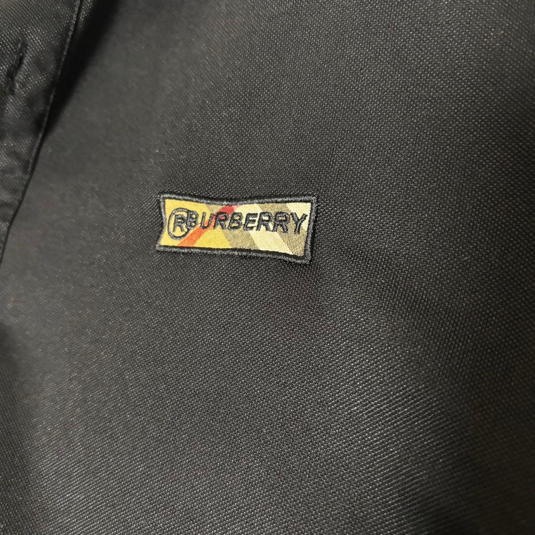 m-kun.19 BURBERRY ブラック チェック切替 ポロシャツ 正規品