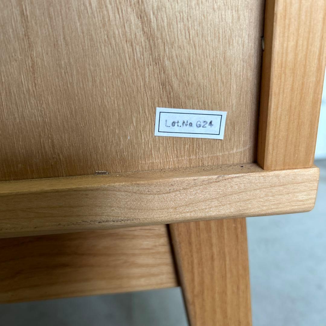 ベルメゾン 天然木アルダー材 サイドチェスト ナイトテーブル ナチュラル