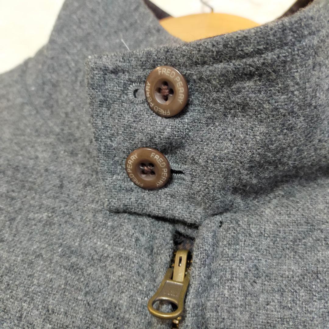 FRED PERRY　リバーシブル　千鳥格子柄　ミドルコート　Мサイズ
